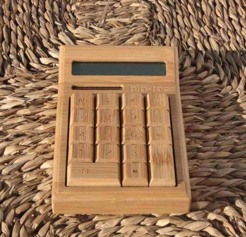 petite calculatrice en bambou
