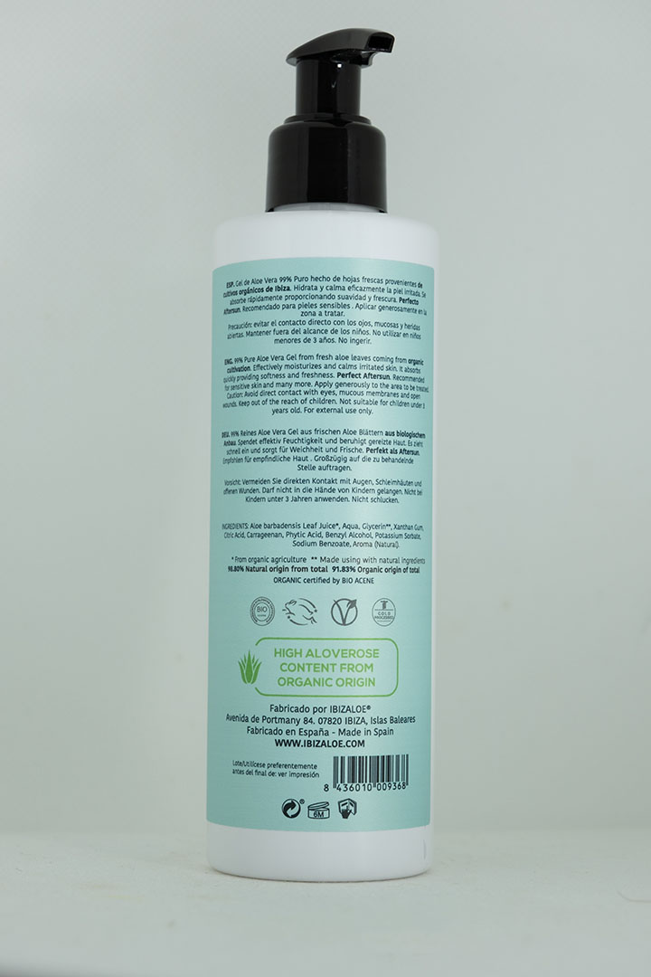 Gel Puro Aloe Vera 99 % de hojas frescas 250 ml - Imagen 8