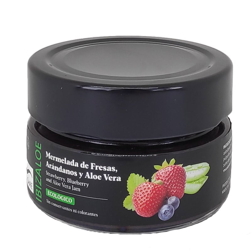 Bio-Erdbeer-, Heidelbeer- und Aloe Vera-Marmelade
