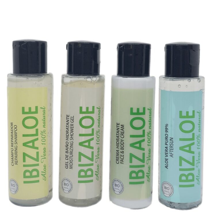 Kit de viaje aloe vera cosmética Ibizaloe - 6 productos formato mini